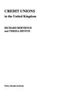 Cover of: Credit Unions by Richard Berthoud, Teresa Hinton