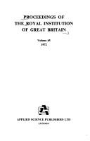 Cover of: Proceedings of the Royal Institution of Great Britain