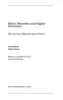 Cover of: Ethnic minorities and higher education: why are there differential rates of entry?