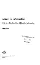 Cover of: Access to Information