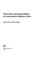 Cover of: Work-roles and Responsibilities in Genitourinary Clinics