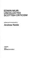 Cover of: Uncollected Scottish Criticism