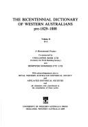 Cover of: Dictionary of Western Australians by Rica Erickson