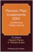 Cover of: Pension Plan Investments 2004