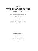 Cover of: The Oxyrhynchus Papyri (Graeco-Roman Memoirs)