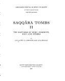 Cover of: Saqqara Tombs 2: Mastabas Of Meru (Archaeological Survey Memoirs)