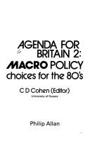 Cover of: Agenda for Britain 2 by C. D. Cohen