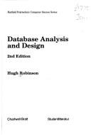 Database Analysis and Design by Hugh Robinson