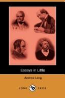 Essays in little by Andrew Lang