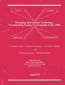 Cover of: Managing information resources: new directions in state government: a national study of state government information resources management.  by Sharon L. Caudle [and others]