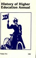 Cover of: History of Higher Education Annual: 1985