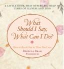 Cover of: What Should I Say, What Can I Do?