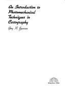 Cover of: introduction to photomechanical techniques in cartography