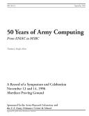 Cover of: 50 Years of Army Computing by 