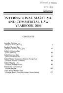 Cover of: International Maritime and Commercial Law Yearbook - 2006