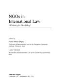 NGOs in international law by Pierre-Marie Dupuy, Luisa Vierucci
