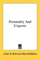 Cover of: Personality And Etiquette