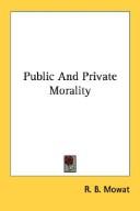 Cover of: Public And Private Morality