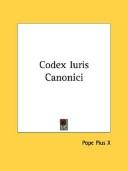 Cover of: Codex Iuris Canonici | Pius X Pope