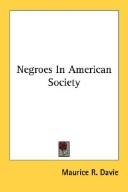 Cover of: Negroes In American Society