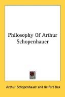 Cover of: Philosophy Of Arthur Schopenhauer