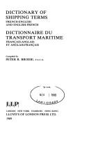 Cover of: Dictionary of Shipping Terms (French/English Edition) by Peter Brodie