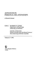 Cover of: Advances in Personal Relationships by Warren H. Jones