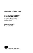 Cover of: Homoeopathy a Different Way of Treatin