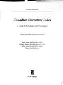 Cover of: Canadian Literature Index 1986 (Canadian Index Series)