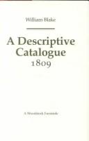 Cover of: A Descriptive Catalogue 1809 (Revolution and Romanticism, 1789-1834)