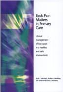 Cover of: Back Pain Matters in Primary Care