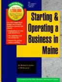 Cover of: Starting and Operating a Business in Maine: A Step-By-Step Guide (Starting and Operating a Business Series)