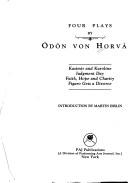 Cover of: Ödon von Horváth: Plays (PAJ Books)