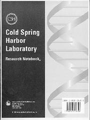 Cover of: Cold Spring Harbor Laboratory Research Notebook