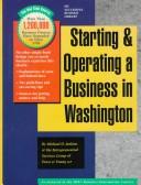 Cover of: Starting and Operating a Business in Washington: Chapters 1-10 Revised (Starting and Operating a Business In...)