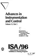 Cover of: Advances in Instrumentation and Control  (3 Volume Set (I S a International Conference and Exhibit//Advances in Instrumentation)