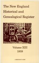 Cover of: The New England Historical and Genealogical Register, 1859