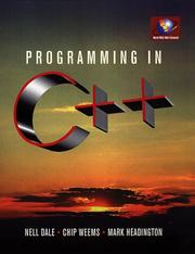 Cover of: Programming in C++ by Nell B. Dale