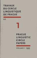 Cover of: Prague Linguistic Circle Papers (Prague Linguistic Circle Papers , No 1)