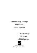 Cover of: Thames Ship Towage, 1933-1992