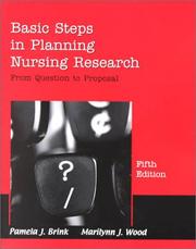 Cover of: Basic Steps in Planning Nursing Research: From Question to Proposal