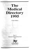 Cover of: The medical directory. by Inc. Churchill Livingstone