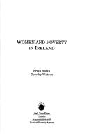 Cover of: Women and Poverty in Ireland by Brian Nolan, Dorothy Watson