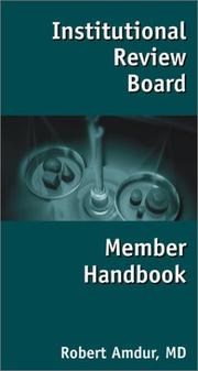 Cover of: Institutional Review Board Member Handbook