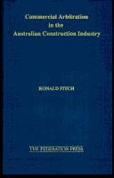 Cover of: Commercial Arbitration in the Australian Construction Industry