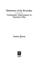 Cover of: Disclosure of the Everyday Undramatic Achievement in Narratives
