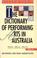 Cover of: The Dictionary of Performing Arts in Australia