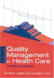 Cover of: Quality Management in Health Care: Principles and Methods