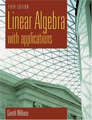 Linear algebra with applications by Gareth Williams
