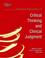 Cover of: Conversations in critical thinking and clinical judgment